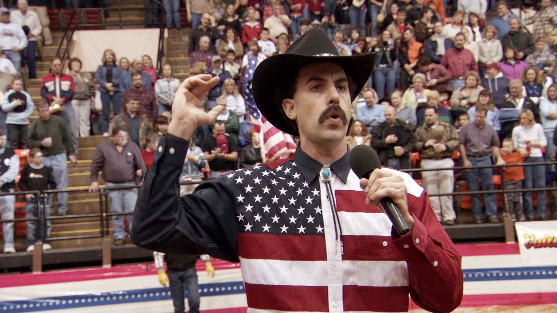 Sacha Baron Cohen en mitín de derecha