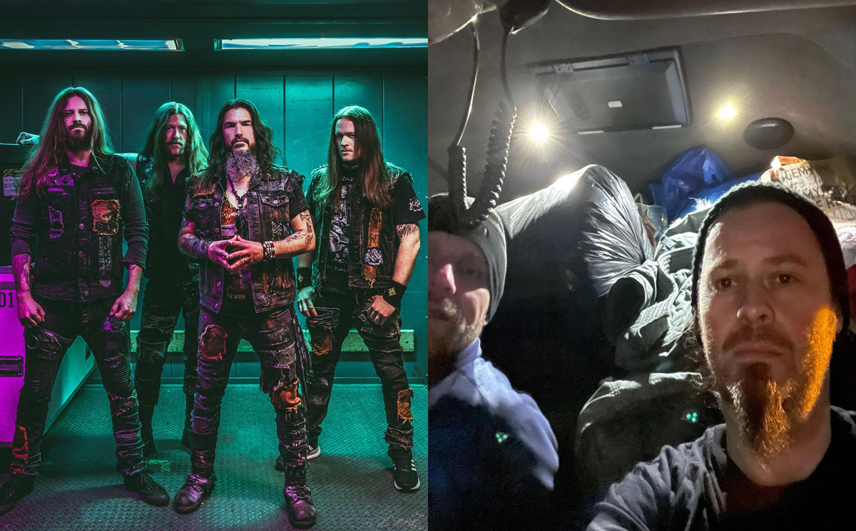 El guitarrista de Machine Head entregando suministro en Ucrania / Foto: Facebook de la banda