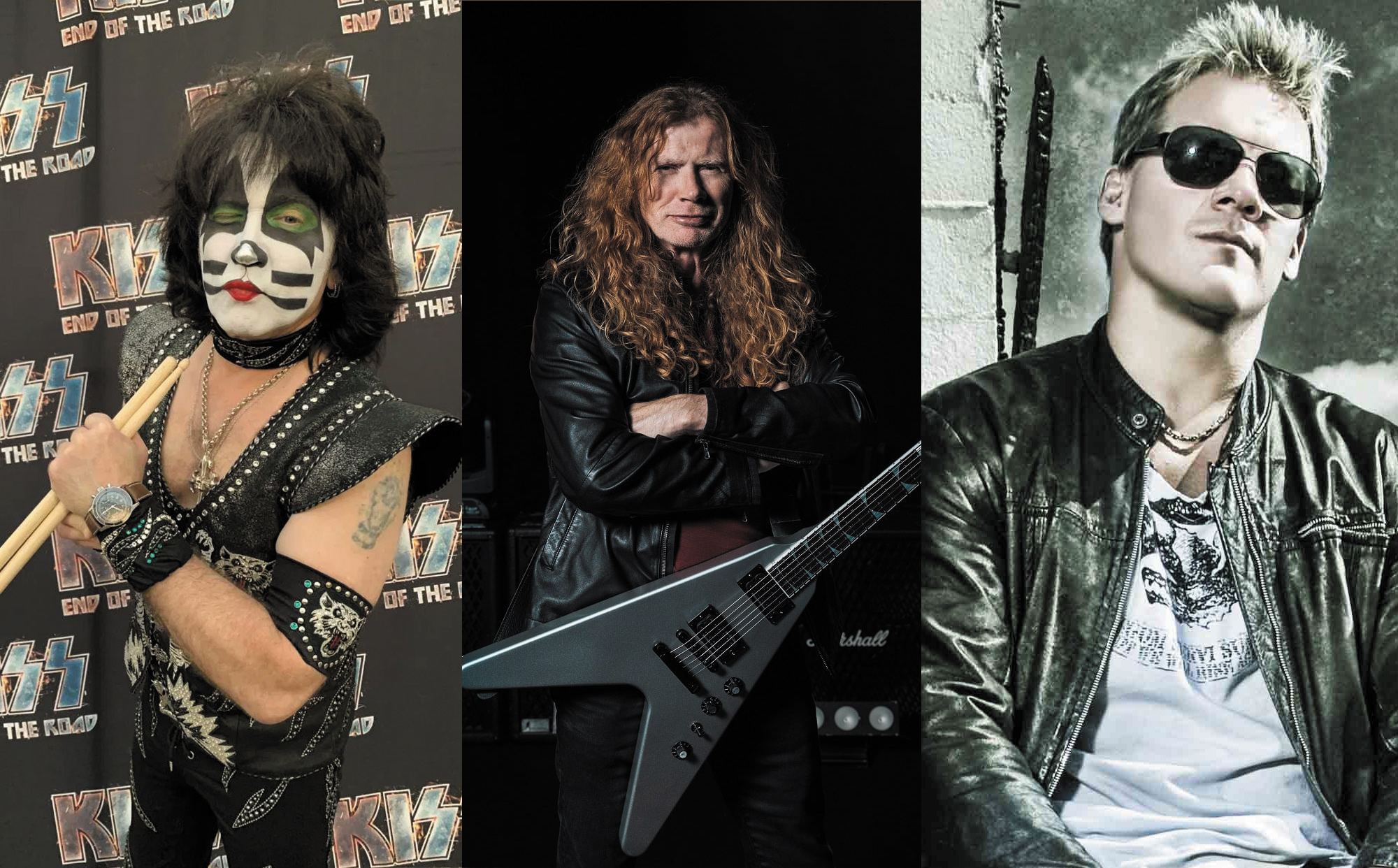 Dave Mustaine, Erick Singer y Chris Jericho