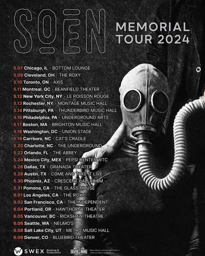 Gira de Soen con su disco Memorial por América. 