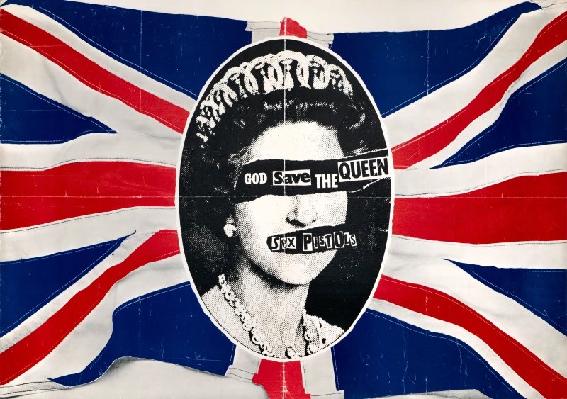 God Save The Queen, obra cumbre de Jamie Reid con Sex Pistols