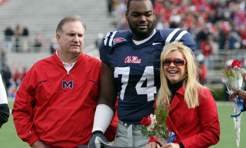 Michael oher con sus padres adoptivos