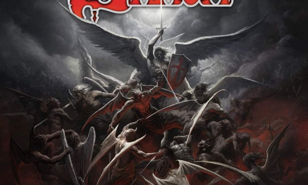 Portada del disco Hell, Fire and Damnation de Saxon