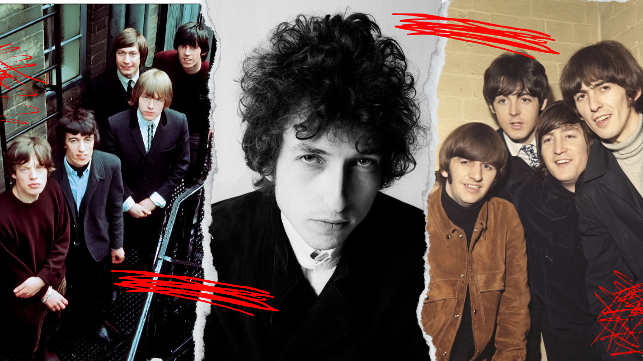 The Beatles, The Rolling Stones y Bob Dylan