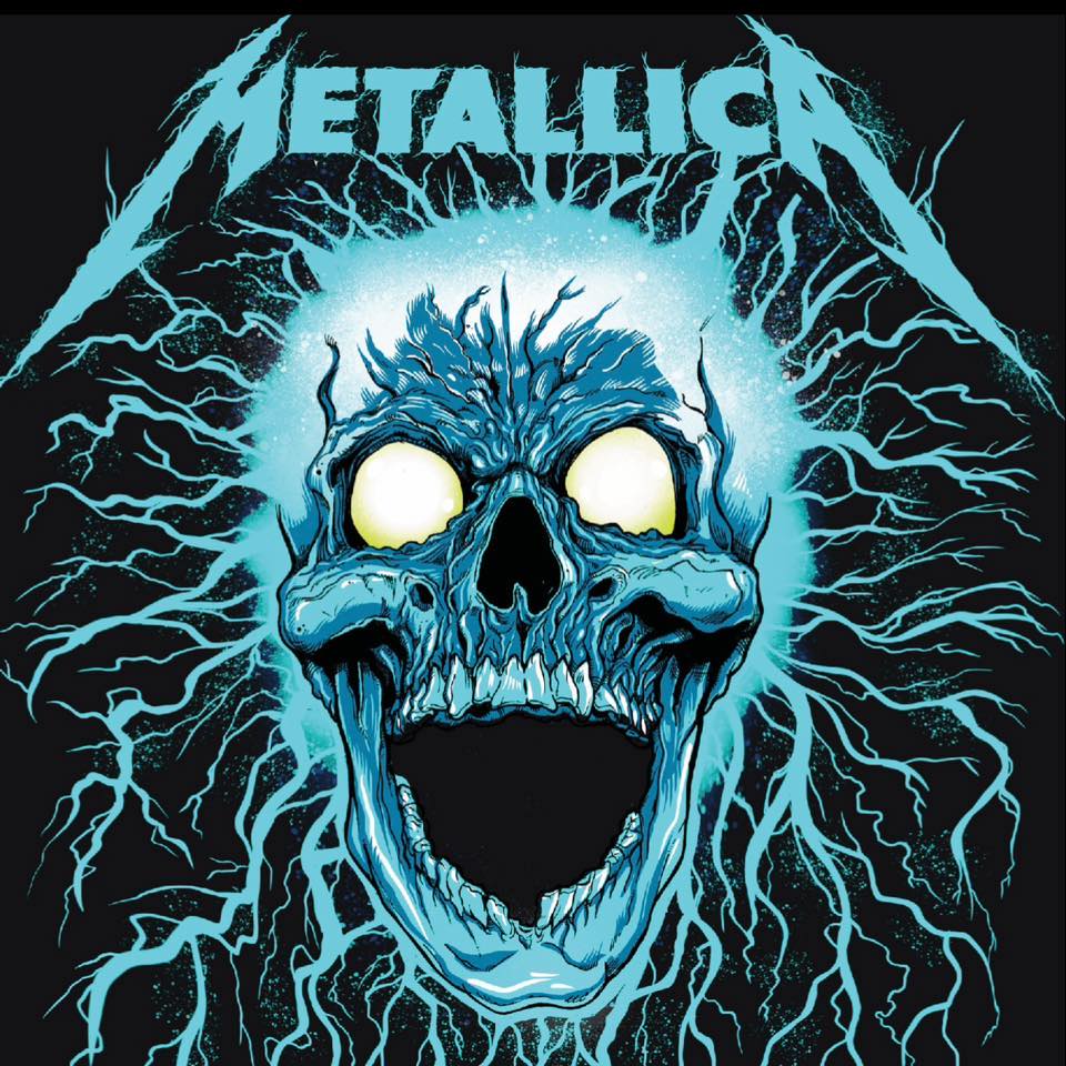 Arte con toda la vibra de Ride The Lightning de Metallica