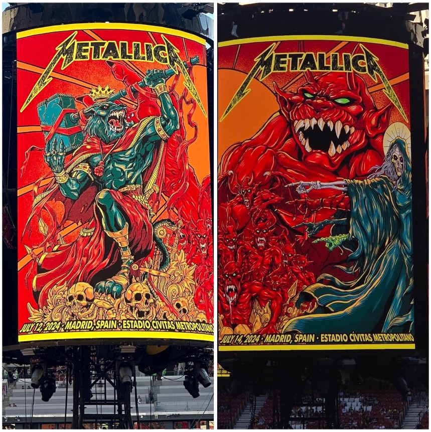 El arte de Puis Calzada para Metallica y las fechas de Madrid