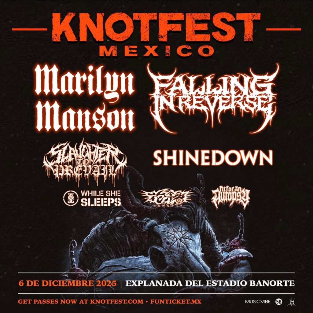 Knotfest México 2025 confirmado para diciembre en la Explanada del Estadio Banorte